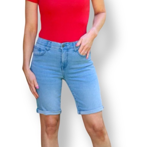 NWT - LuLaRoe Bermuda Denim Shorts - Picture 5 of 6